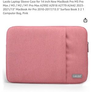 Lacdo laptop pink sleeve case for women
